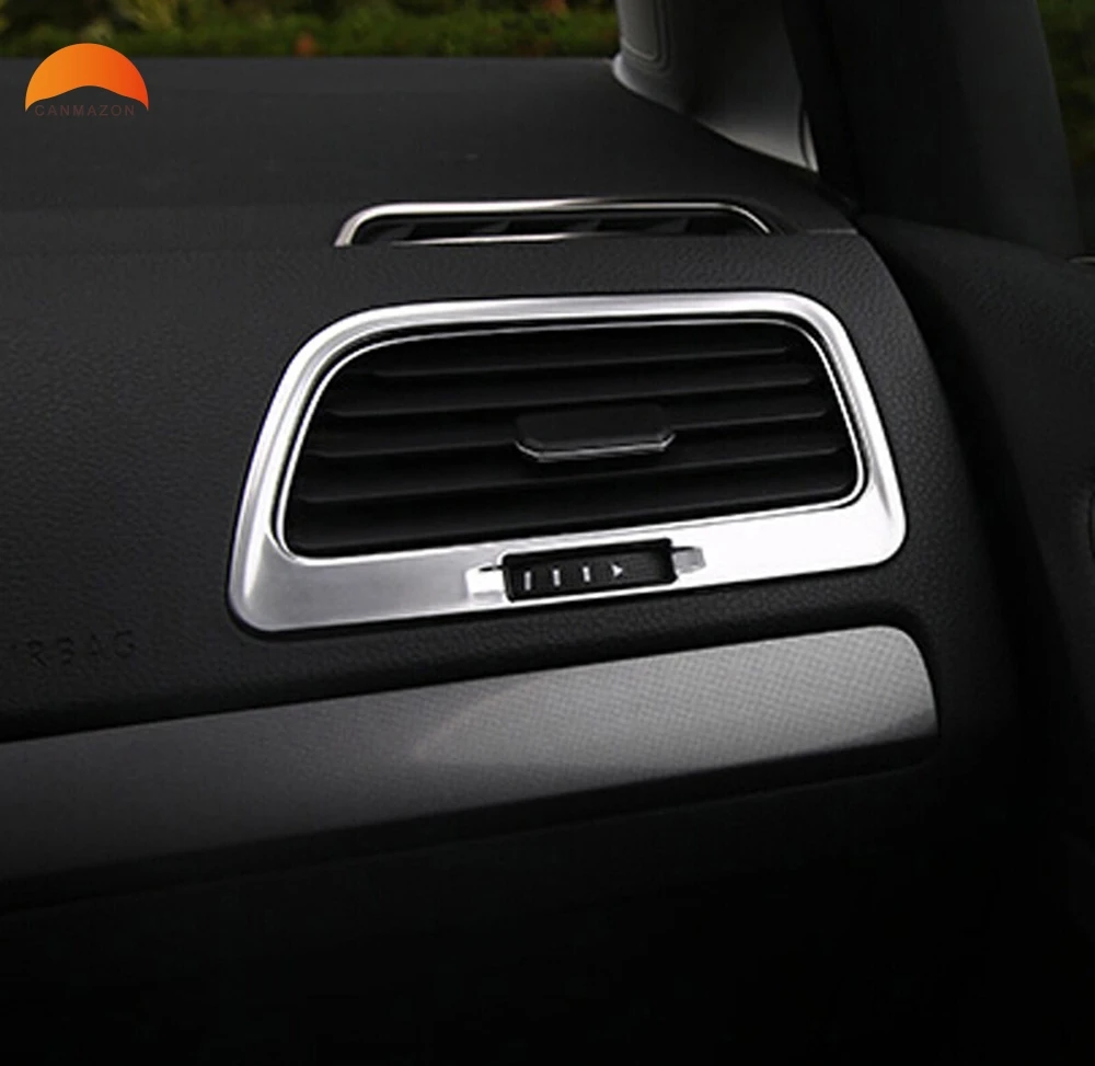 

For Volkswagen GOLF 7 MK7 2013-2015 ABS Matte Car interior trim outlet air conditioning decoration circle cover auto accessories