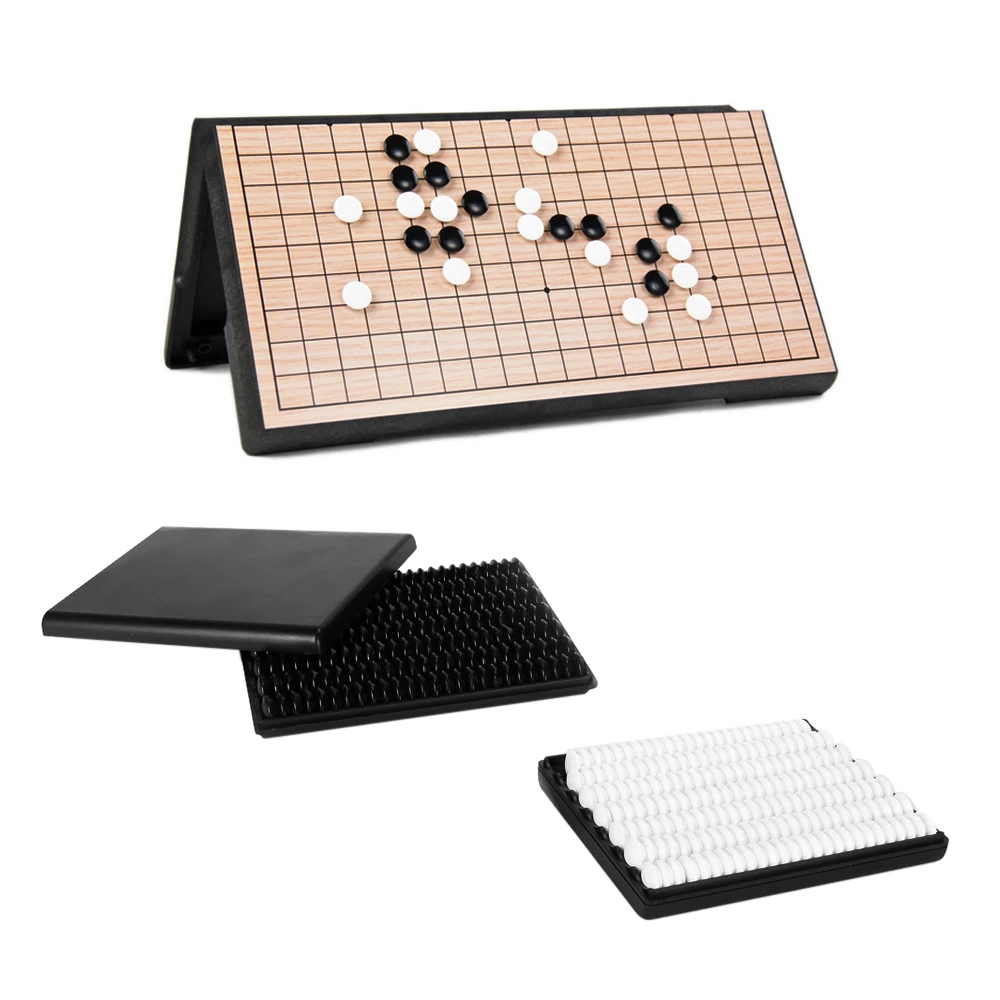 Go игровой набор путешествия Go настольная игра магнитные шахматы, настольные игры с табличками для хранения для взрослых и детей