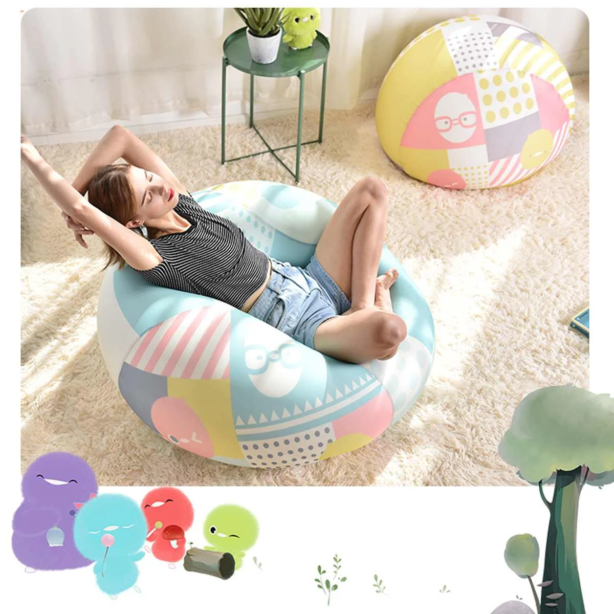

Bean Bag Sofa Chair Cover Lounger Sofa Ottoman Seat Living Room Furniture Without Filler Beanbag Bed Pouf Puff Couch Lazy Tatami