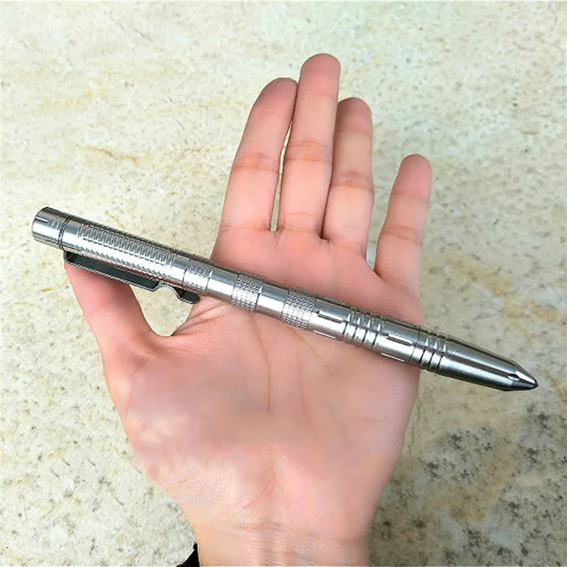 

Multifunction Portable Tungsten Steel Head Tactical Pen Self-defense Pen with LED outdoor Sign EDC tactical Pen With Gift Box