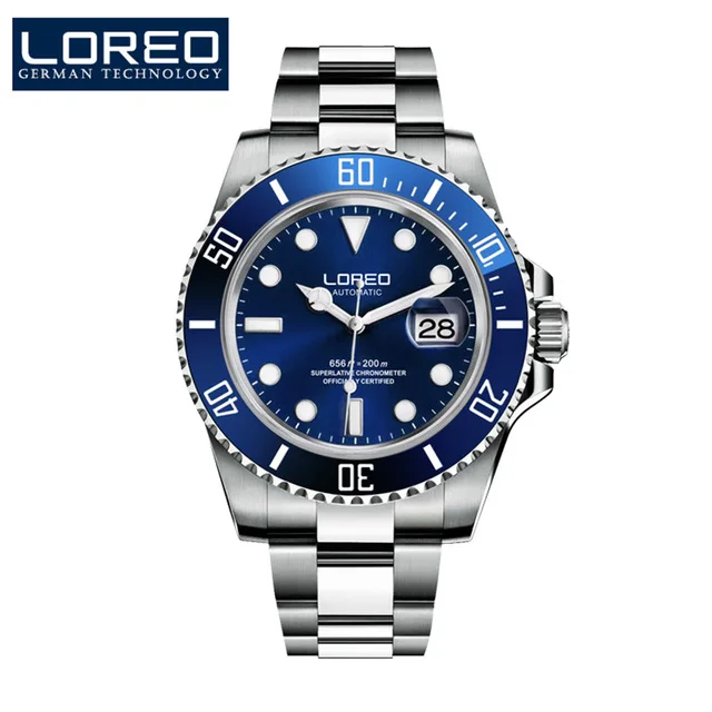 

Men Mechanical Watch Automatic Role Date Fashion Luxury Brand Submariner Diver Waterproof Clock Male Luminous rlx Wristwatches