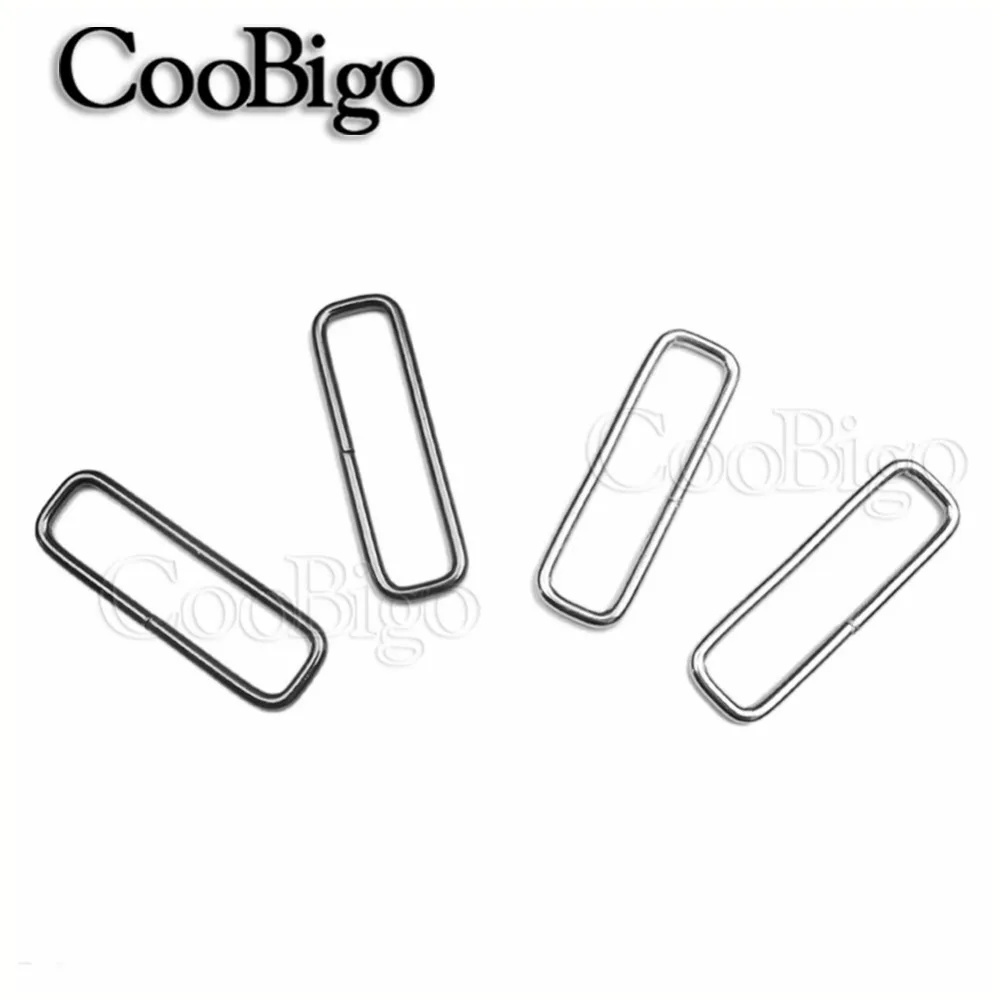 

5pcs 2" Nonwelded Metal Rectangle Rings Outdoor Bags shoes Backpack Parts Straps Pet Collar Garment Webbing Accessories