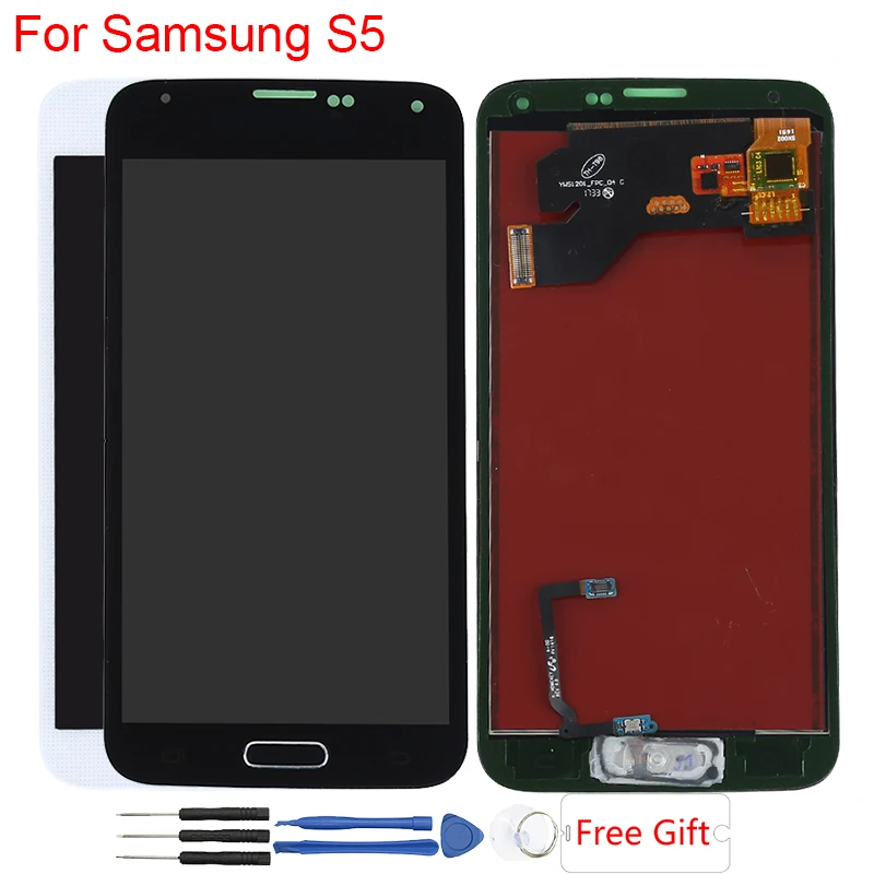 

Original Amoled Display For Samsung Galaxy S5 LCD Display Touch Screen Assembly With Home Button SM-G900F G900A G900H Display