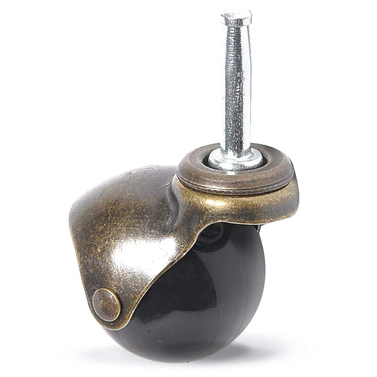2 inch Swivel Caster Wheels Antique Ball Caster with Long Stem Total 330lbs Capacity for Furniture Replacement (Caster Set of 5)