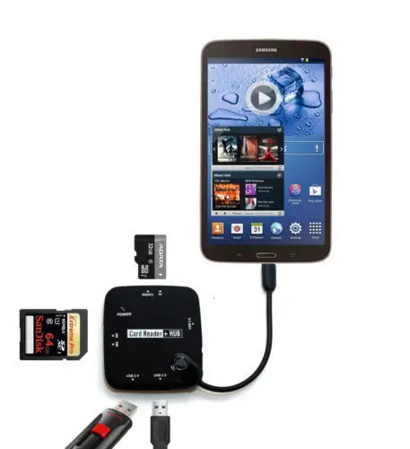Micro USB OTG концентратор SD TF кард ридер для клавиатуры мышь U флэш диск samsung Galaxy Phone Tab S