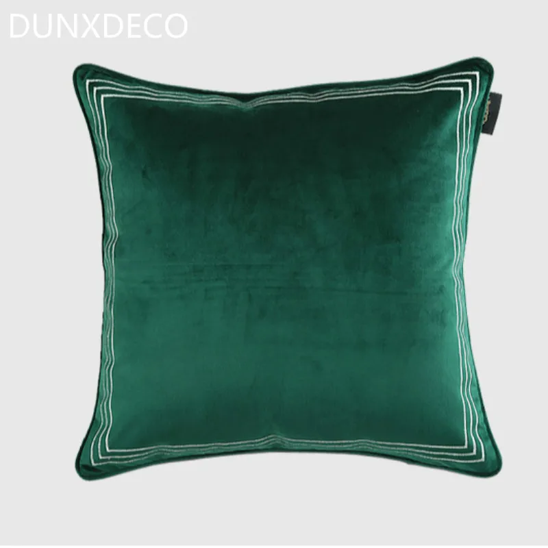 DUNXDECO Cushion Cover Decorative Pillow Case Modern Elegant Dark Inspiration Dark Green Decorative Pillows DUNXDECO Cushion Cover Decorative Pillow Case Modern Elegant Dark Inspiration Dark Green Decorative Pillows