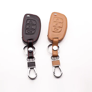 

Hot classic fashion men's leather car key cover protection box for Hyundai IX35 folding keyboard cover dust box protection box