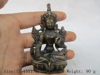 

Ancient China Old Tibetan brass statue of avalokitesvara