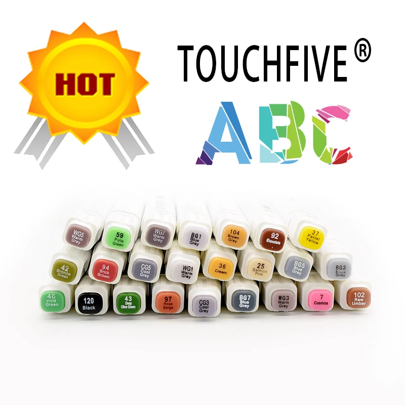 

TOUCHFIVE Dual Head Art Marker Set Alcohol Sketch Markers Pen for Artist Drawing Manga Design Art Supplier Colour Random 1pcs