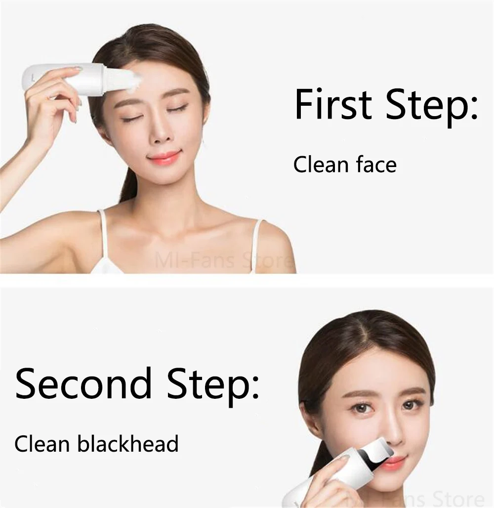 Xiaomi Wellskins Professional Ultrasonic Facial Skin Scrubber Deep Face Cleaning Blackhead remove Rechargeable Beauty Instrument (13)