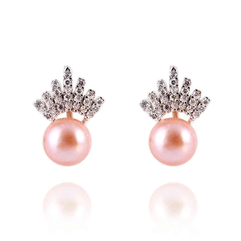 Shuangsheng Jewelry pearl earrings New Design Siver Multicolor Pearl Stud Earrings For Women 2018 Accessories Girl gift | Украшения и