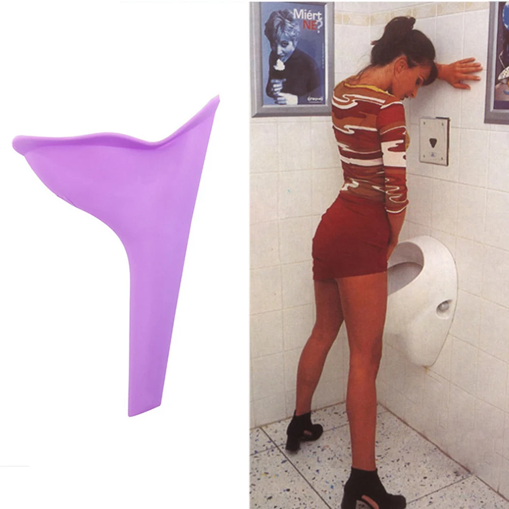 Portable Woman Travel Female Toilet Can Wee Urinal Director Funnel Tube Silicone Urination Device Stand Up& Pee C1025 b