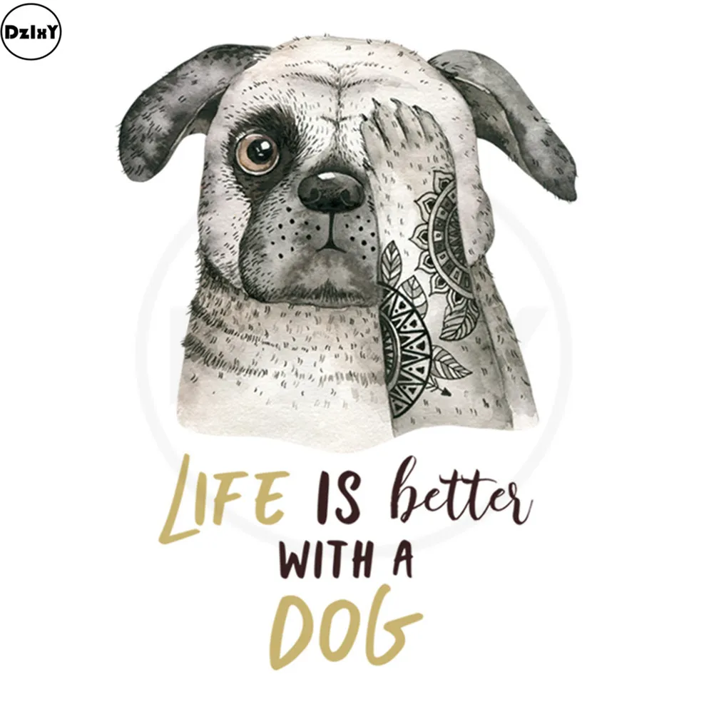 Animals Dogs Eco Friendly Heat Transfers Stickers PVC Thermal Appliques