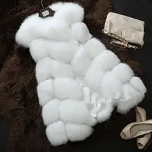 High quality Fur font b Vest b font coat Luxury Faux Fox Warm font b Women