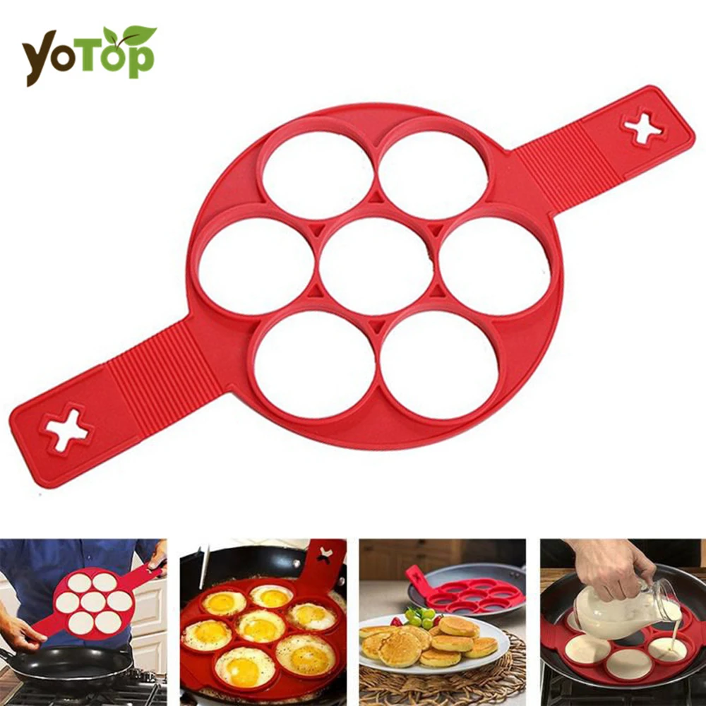 YOTOP Non Stick Flip Fantastic Pancake Pan Flip Perfect Breakfast Maker