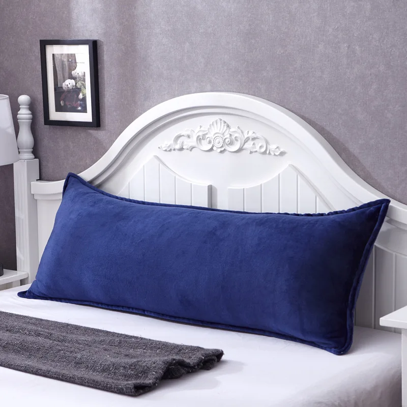 

WLIARLEO Flannel Pillowcase 1PC/LOT Solid Soft Pillow Cover Pillow Cases Velvet Blue High Quality Pillows cover Black cojines