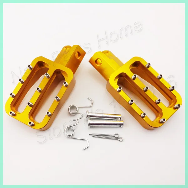 CNC golden Footpegs Foot pegs Footrests For Chinese XR50 TTR SSR CRF70
