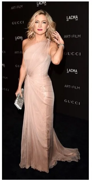 Kate-Hudson-Red-Carpet-Long-Chiffon-One-Shoulder-Sleeveless-Evening-Dress-Design-Long-Celebrity-Dress