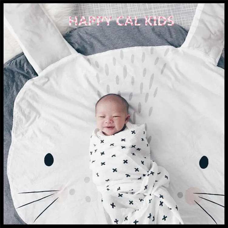 Happy CAL для маленьких Одеяла кролик Новорожденный Одеяло дети персонализированные хлопок Постельные принадлежности чехол, софе младенцев реквизит для фотосессии