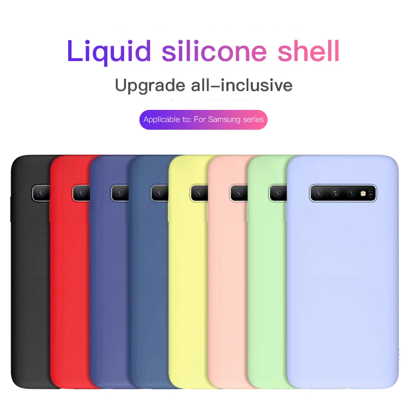 Ультратонкий силиконовый чехол для телефона Samsung Galaxy S10 e S9 S8 S7 Plus Note 10 9 8 M10 M20 M30 A40 A50