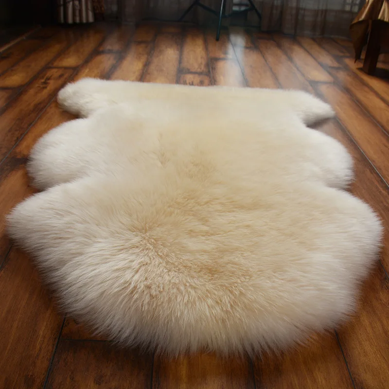 MS. Softex Австралийский коврик из овчины, для спальни, Мягкая натуральная овчина, напольные коврики, подушка, зимний теплый ковер, длинная овечья шерсть