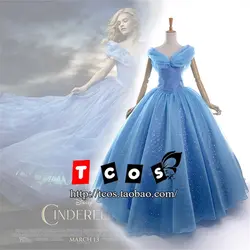 Бальное платье Золушки синий этап платье Платье-баллон свадебное платье Косплэй костюм
