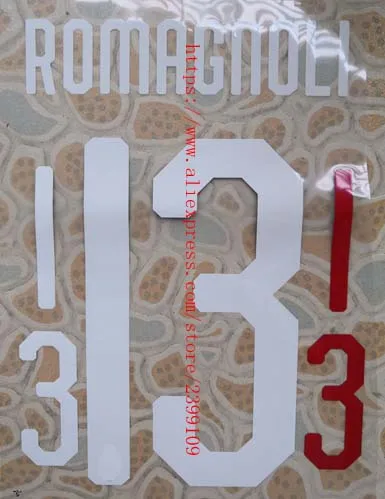 Домашний SUSO PIATEK HIGUAIN CALHANOGLU ROMAGNOLI PIATEK CALDARA PAQUETA CUTRONE LOCATELLI KESSIE именной патч, значок - Цвет: ROMAGNOLI