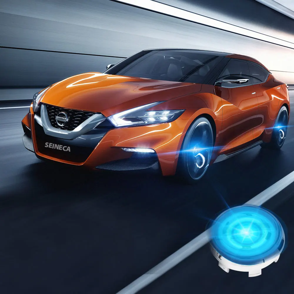 4X Coolest Car Wheel Center LED Caps Floating Illumination Hubcaps