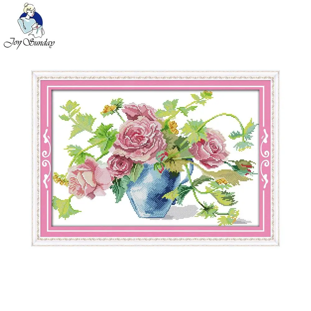 

Joy sunday floral style Blossom roses sitting room ornament easy cross stitch patterns free counted for beginners