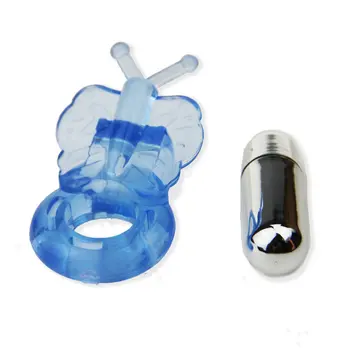 Man dildo ring butterfly Massage Stick lasting Ring Enhance delay sexy stimulate Utensils Massage clitoris Masturbation Vibrator 2