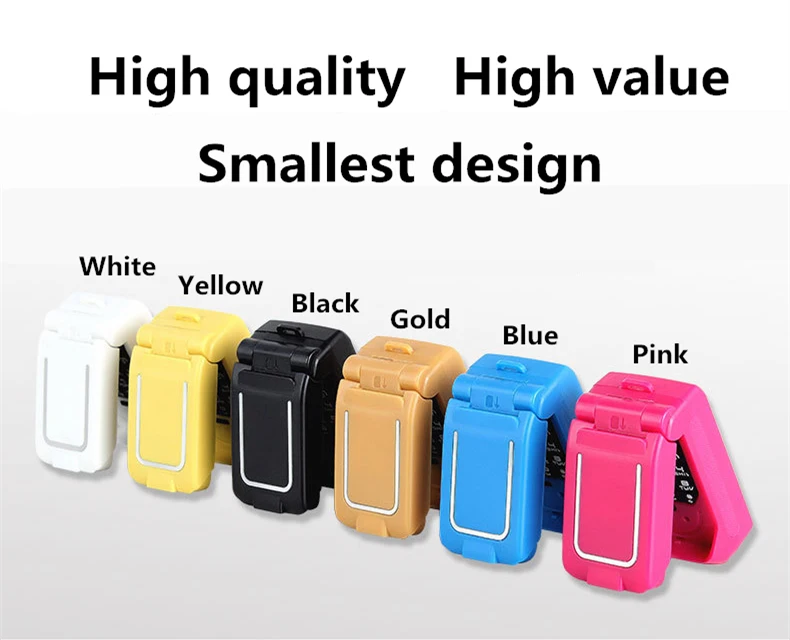 Mini J9 Flip cell Phone 0.66" Smallest Mobile Phone Wireless Bluetooth Dialer FM Magic Voice  russian language 2