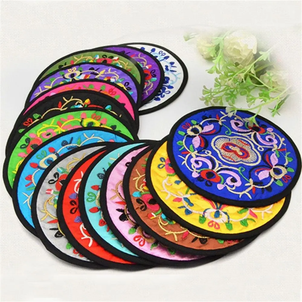 2 Pcs New Colorful Cute Drink Holder Placemat Handmade Cloth Cup Mat