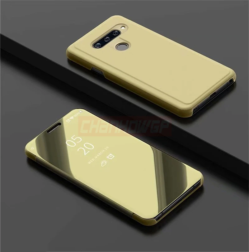 Clear Smart View Flip Mirror Case For LG V40 ThinQ Stand Cover Flip Leather Cases For LG V30 Plus V40 V30 + Funda Coque Shell 07