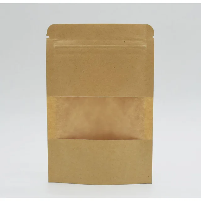 Buy 100pcs re sealable Kraft Paper Bags with frosted