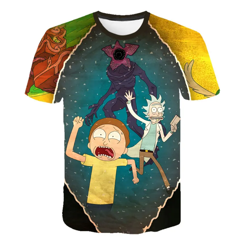 Hip Hop Fashion Brand Clothing Rick and Morty 3D T Shirt Casual Short Sleeve Men's T-Shirts Anime Cool rick y morty Graphic Tees