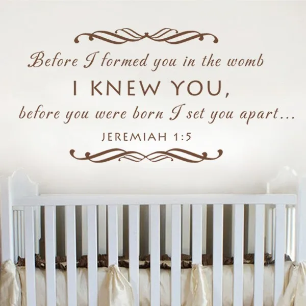 Before I Formed You Large New Vinyl Wall Decal Nursery Decor Large New Vinyl Wall Decal Nursery Decor Sticker Lettering Art Design 46 X22 In Stickers From Home Garden On Aliexpress Alibaba Group