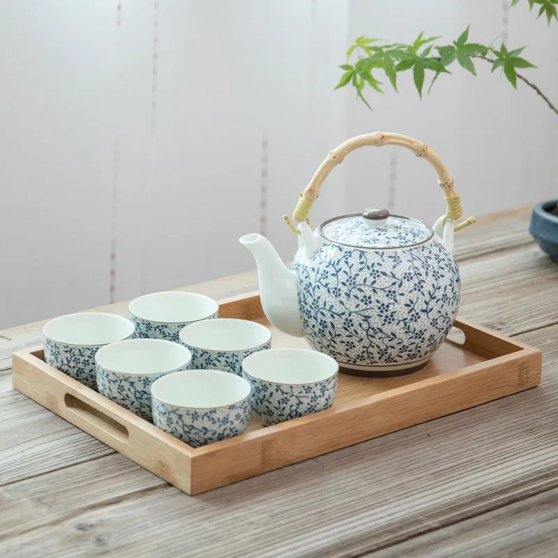 TANGPIN большой емкости Японский керамический чайный сервиз керамический чайник чайный китайский чайный набор кунг-фу с подносом - Цвет: Style A