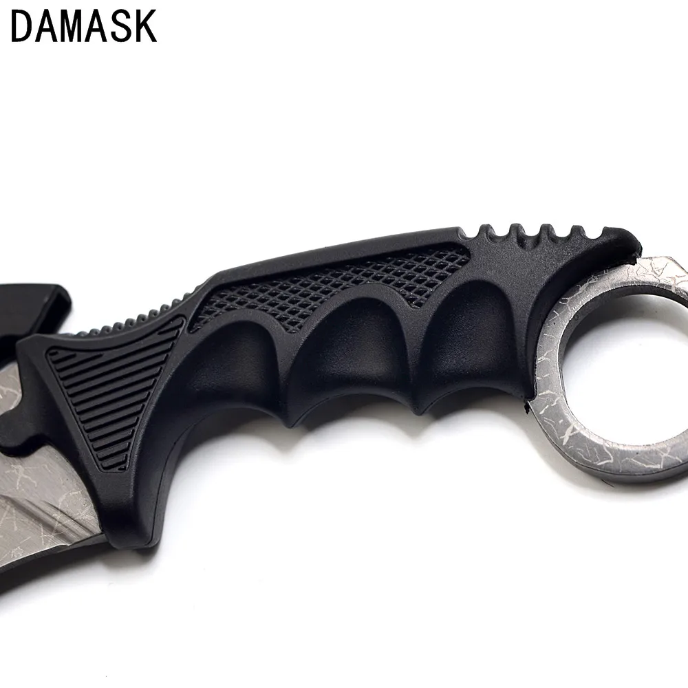 Damask CSGO Counter Strike Outdoor Karambit Camping Backpacking Hunting Fixed Blade Stainless Steel Knife Pocket Survival Tools Damask CSGO Counter Strike Outdoor Karambit Camping Backpacking Hunting Fixed Blade Stainless Steel Knife Pocket Survival Tools