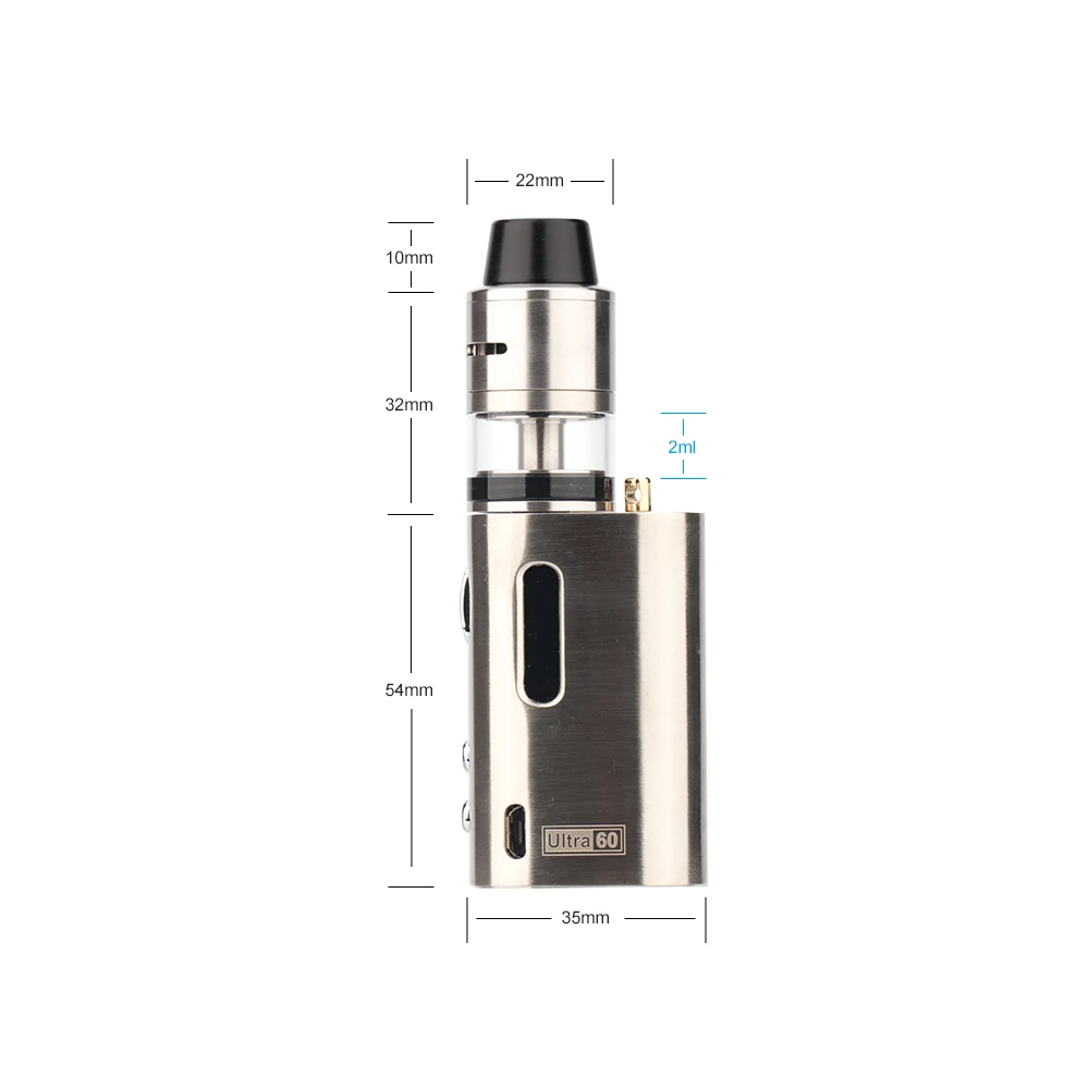 Оригинальный JomoTech ультра 60 Вт TC поле Mod электронная сигарета 1600 мАч Vape Kit tte VS Nano Jomo