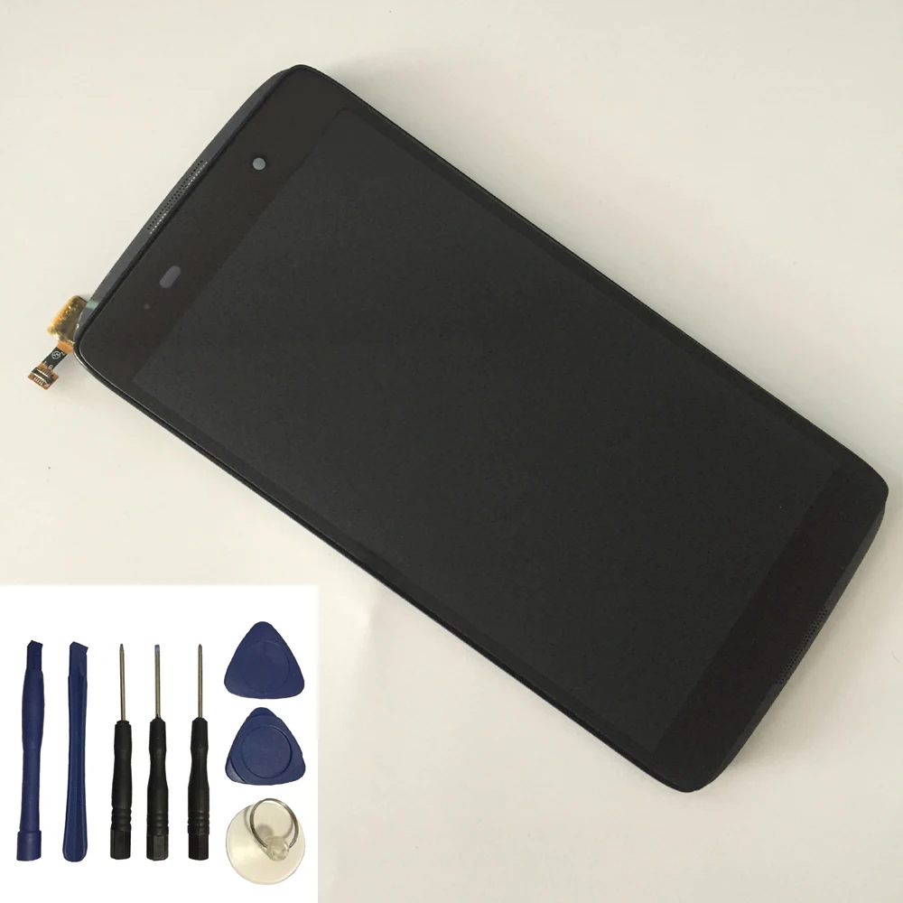 

For Alcatel 6039 6039A 6039K 6039Y Touch Screen Digitizer + LCD Display Monitor Panel Module Assembly With Frame + Free Tools