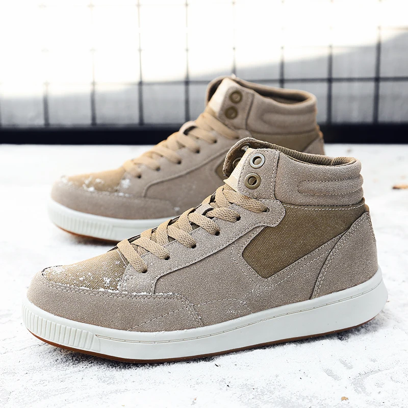 

Winter Men Canvas Boots Hot Fashion Warm Winter Men Shoes Autumn Footwear High-top Ankle Boots Men's Shoes Comfortable Sneakers
