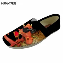 INSTANTARTS/милые женские парусиновые туфли на плоской подошве с героями мультфильмов; повседневные женские лоферы; Летняя обувь без застежки; квадратный верх; Рыбак женская обувь