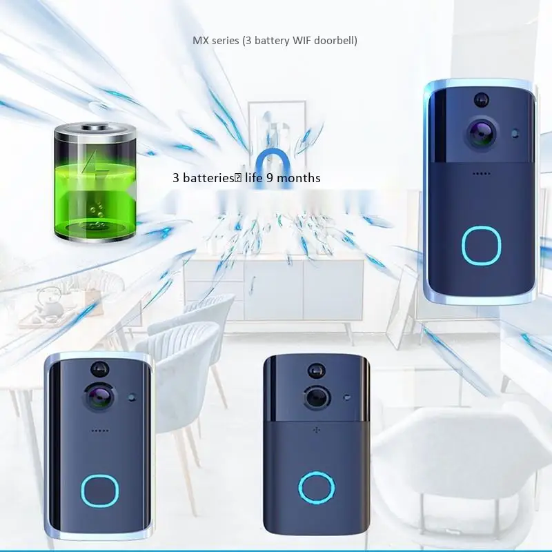 M7 720P Smart Wifi Video Doorbell Camera Visual Intercom With Chime Night-Vision Ip Door Bell Wireless Home Security Camera #8