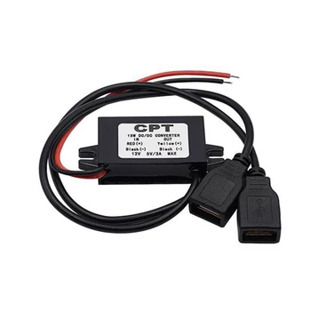 

2019New Dual USB Charger Step-down Module Car Navigation Instrument Driving Recorder Power Converter 12V Turn 5 Accessories