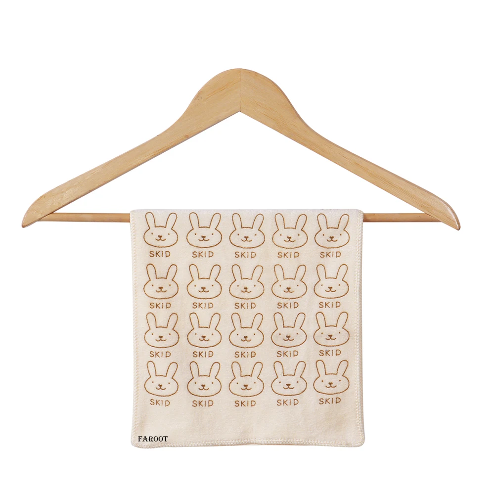 Лидер продаж новорожденных детские мягкие фланелевые одеяло с капюшоном для ванной полотенца кролик животных 20*50 см - Цвет: Бежевый