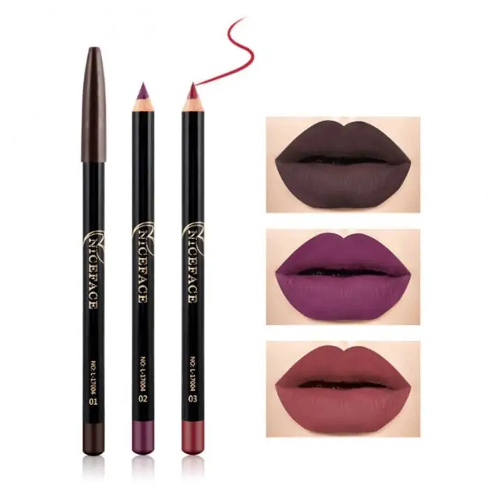 12 Colors Brand Lip Pencils Matte Lipliner Pencil Waterproof Makeup Long Lasting Lip Liner Pencil Set Beauty Makeup Cosmetic