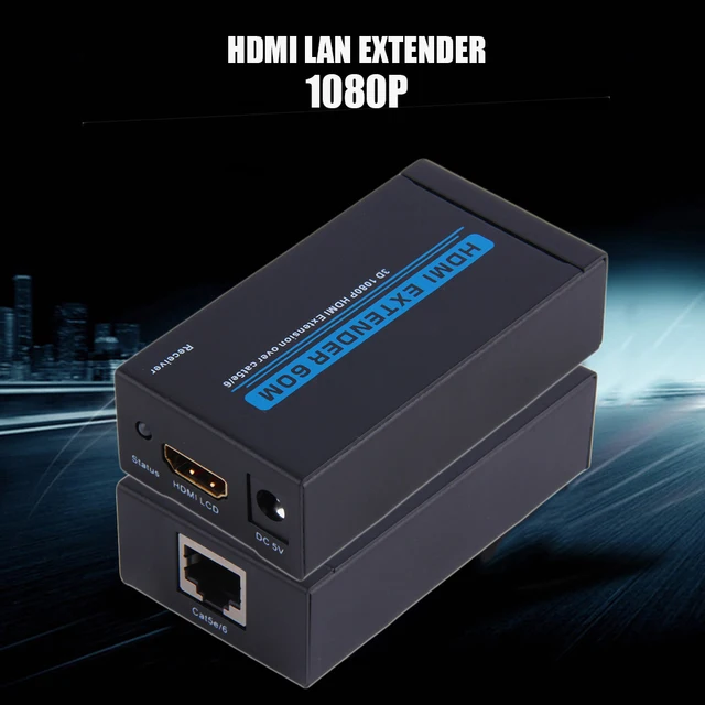 Best Offers Portable Size HDMI TO RJ45 Single HDMI LAN Extender Support 1080P 3D HDMI Splitter Extender Over RJ45 Black
