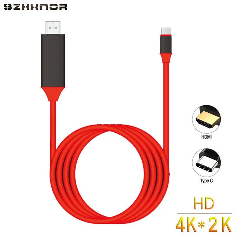 Кабель адаптер HDTV для MacBook Pro Pixel Samsung Galaxy S8 S9 A50 A7 2018 A5 2017 2 м|Кабели мобильных