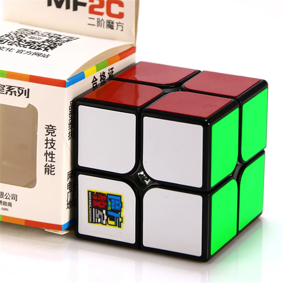 Moyu 2x2 кубик рубика класс MF2C волшебный куб 2 слоя черная наклейка пазл игрушки для