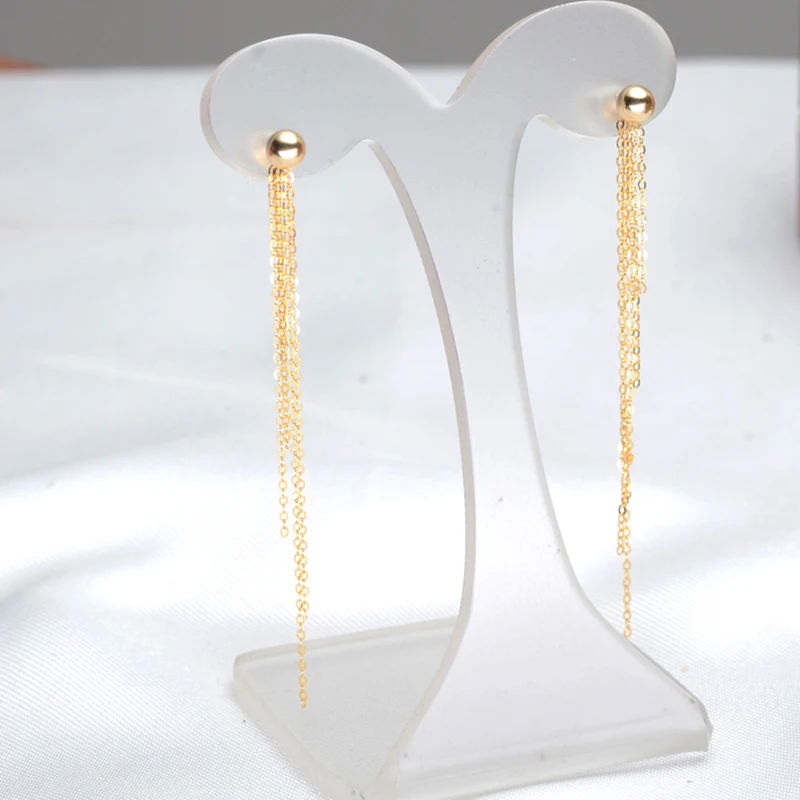 Au750 18k золотые цепочки с кисточками для сережек для женщин DIY ювелирные аксессуары модный дизайн